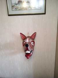 Настенная деревянная маска волка (Колумбия)