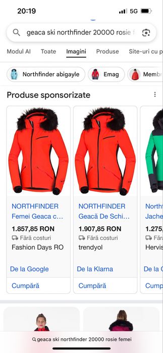 Vand Geaca Northfinder 20000 marimea S mic