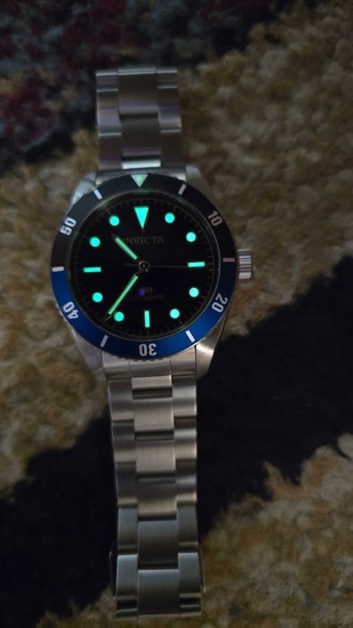 Vand Invicta, Ceas automatic de otel inoxidabil  Negru, Albastru royal