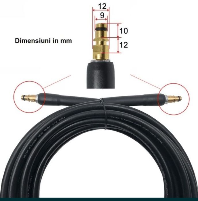 Furtun presiune Karcher k2 , k3 ,k4, k5, k6, k7 ambele capete click