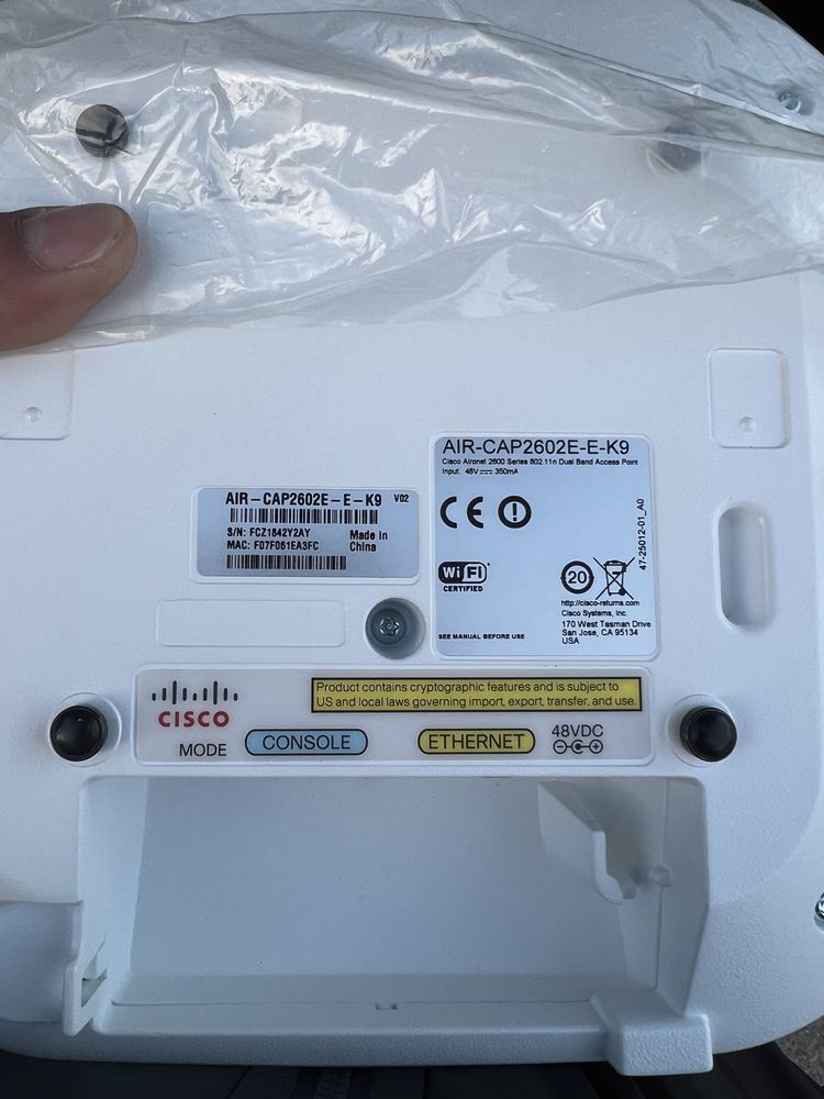 Router Cisco AIR-CAP2602E-E-K9