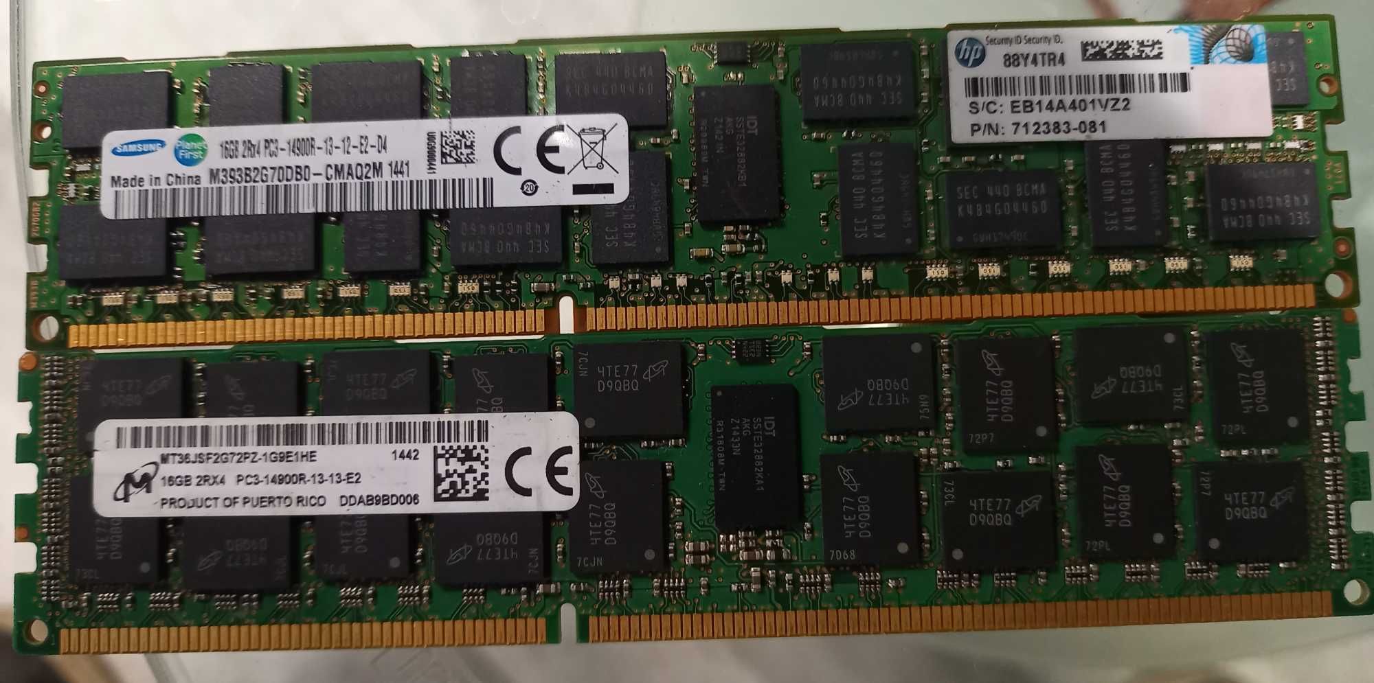 16GB DDR3/4 ECC 1600/1866/2133Mhz сървърна RAM
