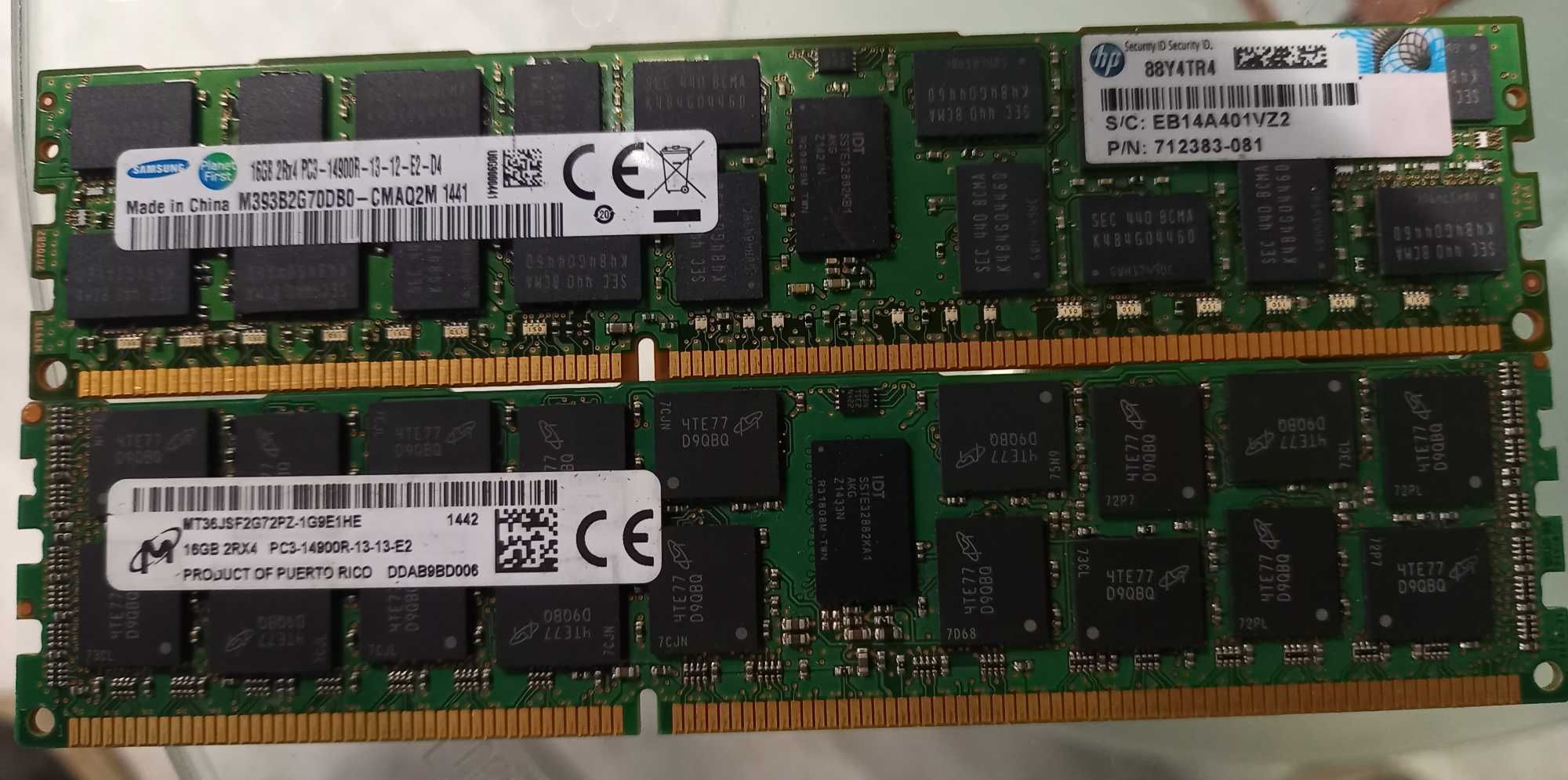 16GB DDR3 ECC 12800R/14900R сървърна RAM