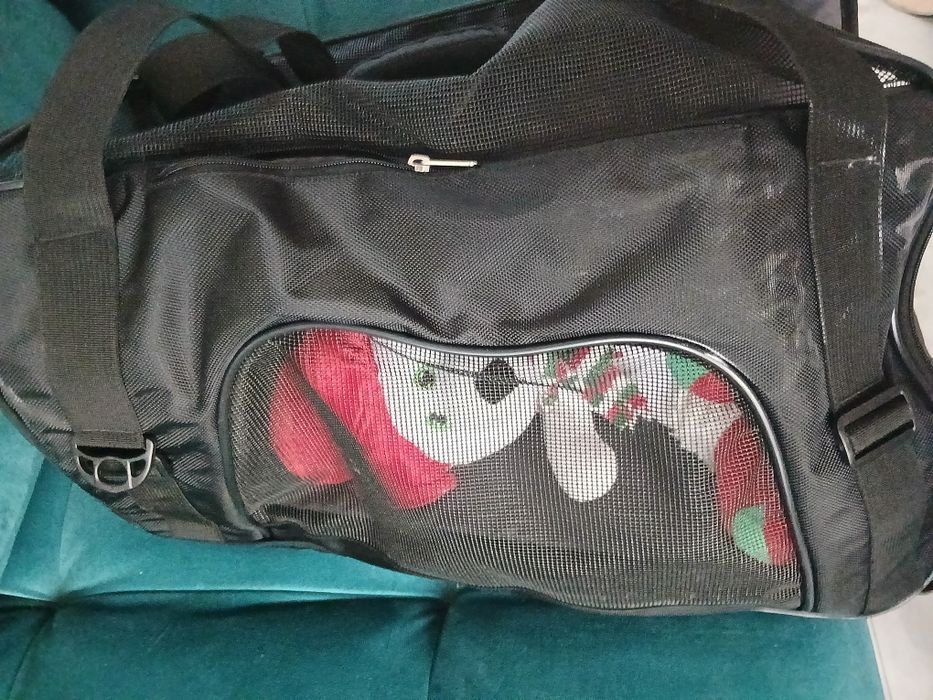 Ексклузивна Кучешка чанта от импрегниран материал   с мрежа