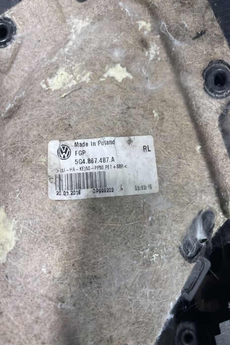 Fata / Tapiterie usa spate stanga 5G4.867.487.A Volkswagen VW Golf a