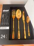 Set tacâmuri 24 piese aurii inox Mobexpert