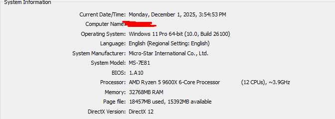 PC Gaming Ryzen 5 9600X Radeon 9060 XT