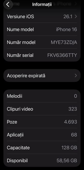 Iphone 16 .128 gb black matt