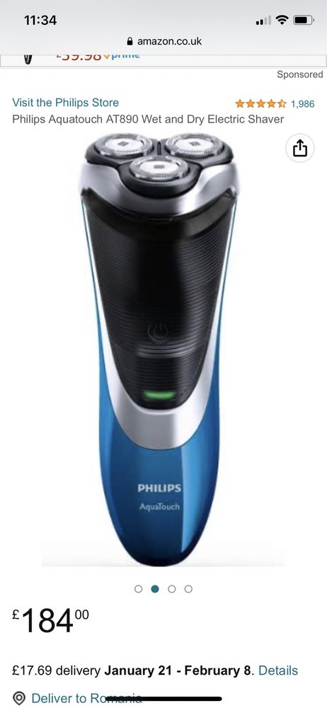 Philips AquaTouch aparat de bărbierit electric