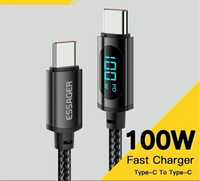 Cablu Fast Charger 100W Type C - Type C Cu Afisaj