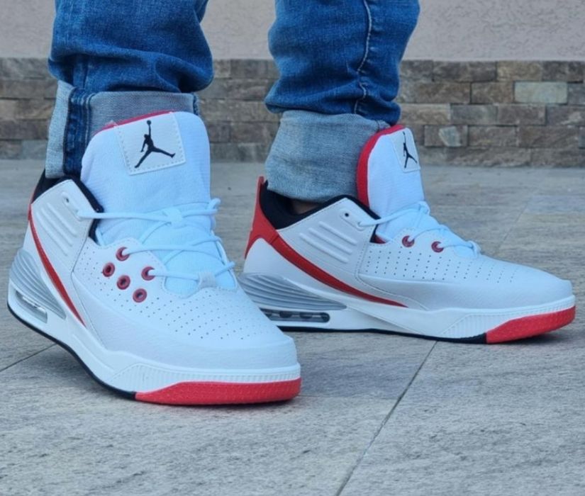 Jordan 3 alb cu rosu