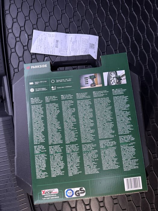 Parkside ударен гайковерт 20 v 400 nm