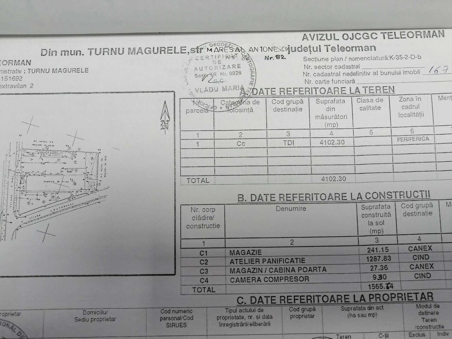 Vand/ inchiriez spații de producție - fabrică de pâine - și teren