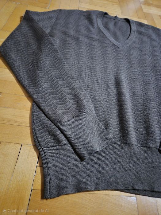Pulover de lux Ermenegildo Zegna, V-Neck, Lână, Bărbați - L
