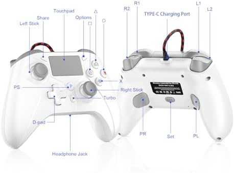 Нов Жичен контролер за PS5/PS4 с вибрация, 6-осов сензор и аудио жак
