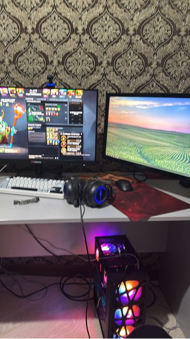 Компьютер игровой 3080 gamerock amd 7 5800x 64RAM с монитором