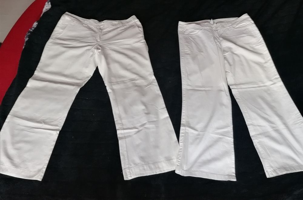 Pantaloni vara H&M albi mărimea 46 și 40