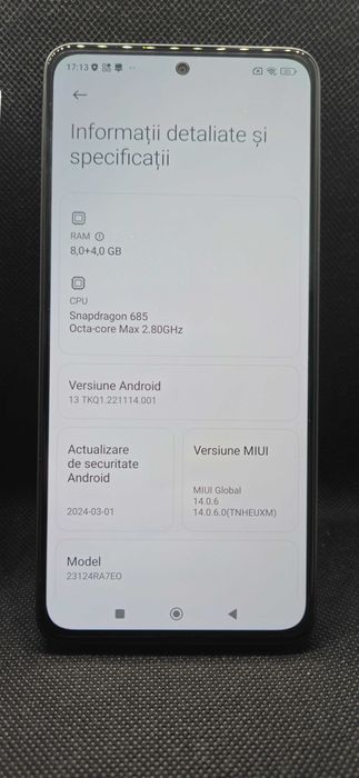 Xiaomi Redmi Note 13 (AG31 Barboi b23642)-Garantie 2 ani!