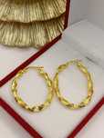 Cercei argint placat cu aur 14k