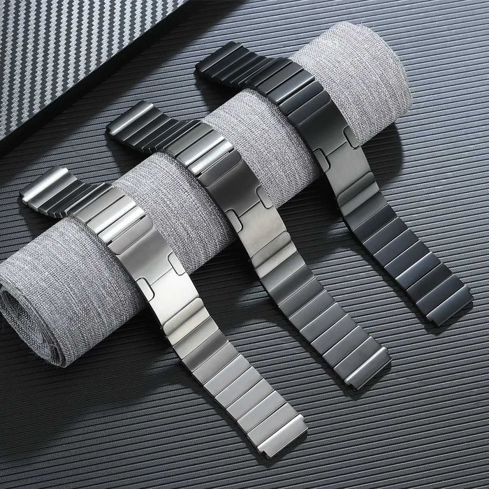 Curea metalica 22mm Huawei GT2 Pro 2e 3 Pro Titanium Negru Argintiu