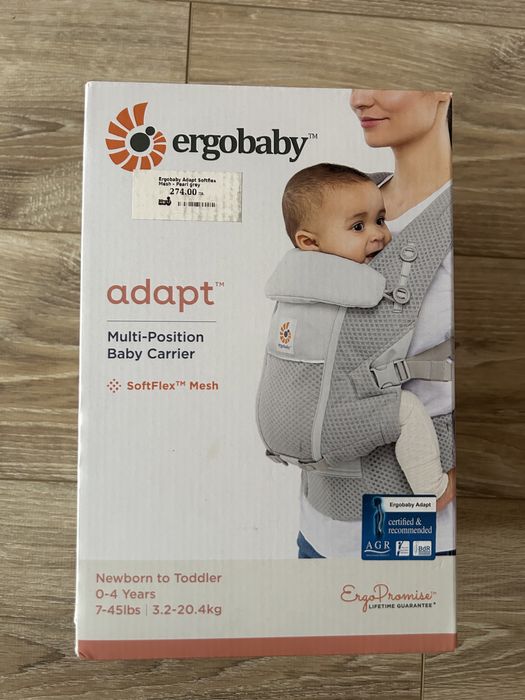Ергономична раница Ergobaby Adapt Softflex Mesh цвят Pearl Grey