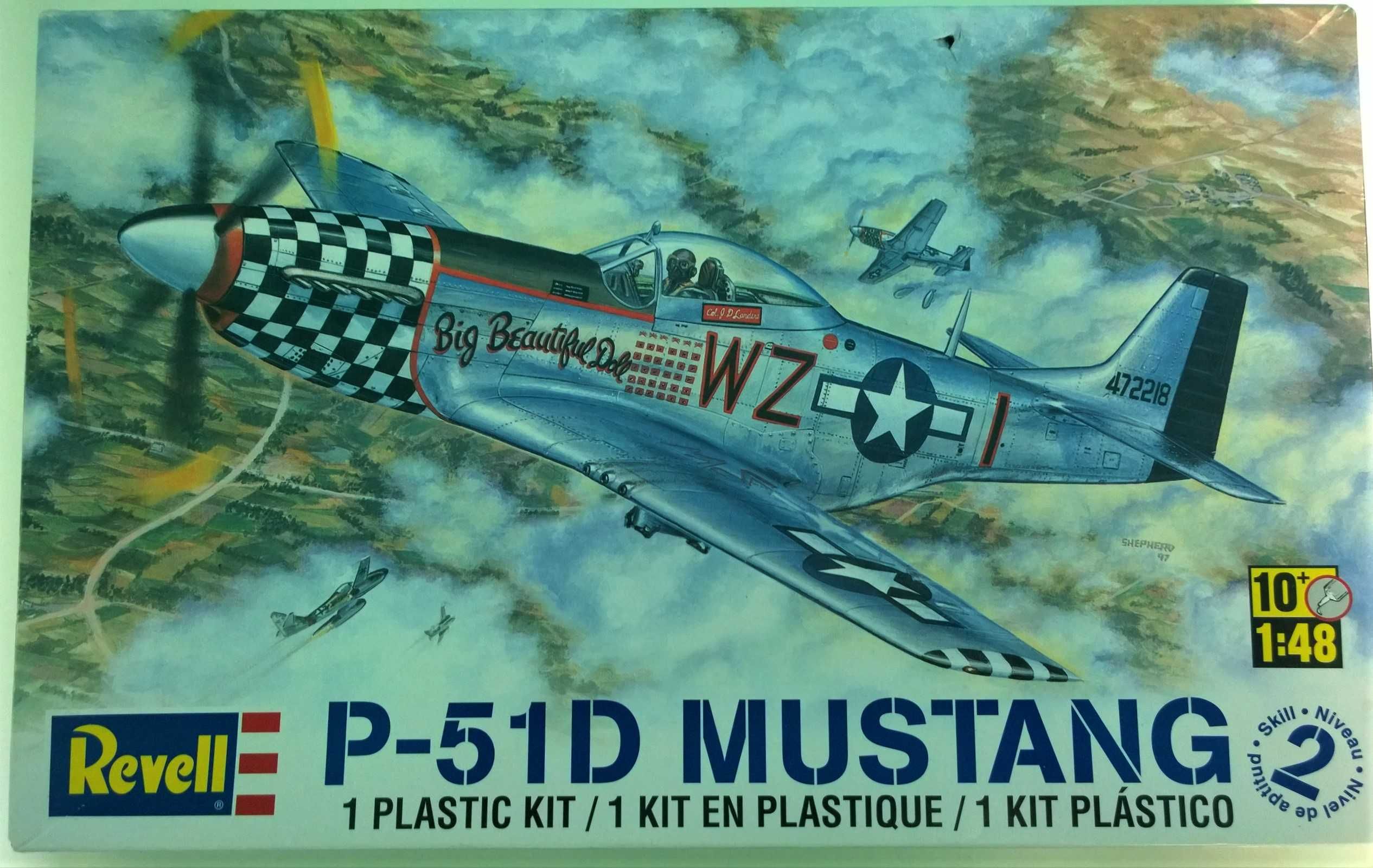 Model World War II Plane by REVELL P-51D MUSTANG 1:48 scale