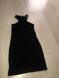 Черна рипсена рокля