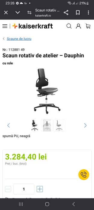 Vând scaun Dauphin pentru make-up, birou