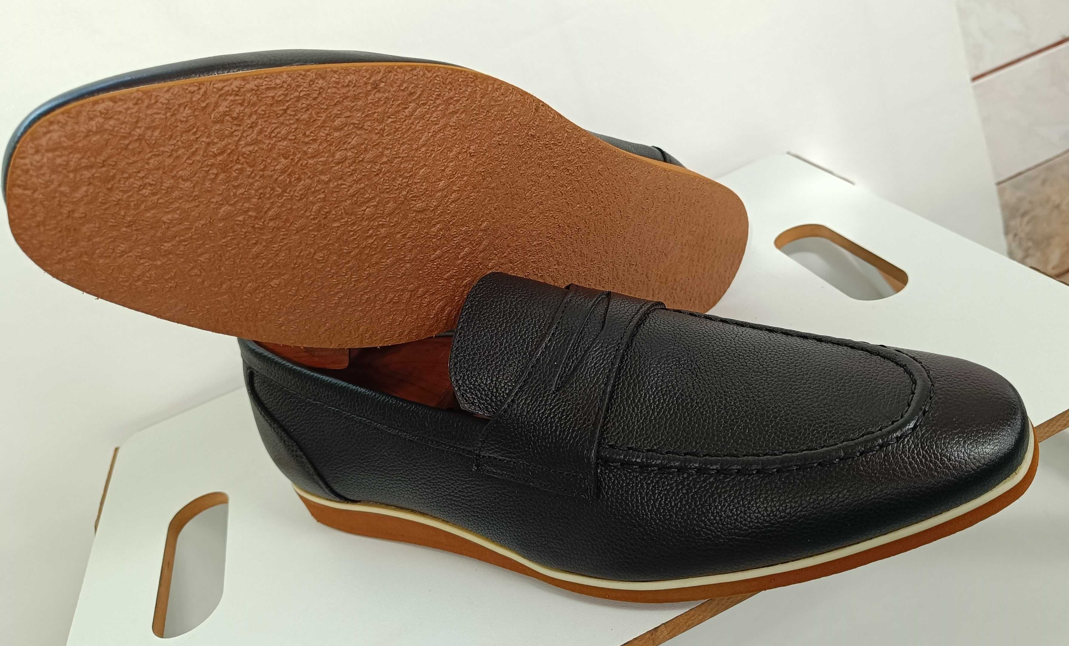 Pantofi loafer casual 44 Amati Regazzi NOI piele naturala moale