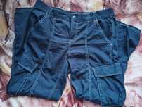 Черни широки панталони h&m