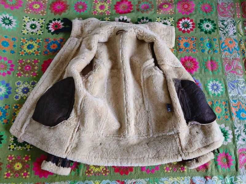 Geaca NOUA imblanita oaie naturala Sheepskin Pilot B3 - marime M (48)