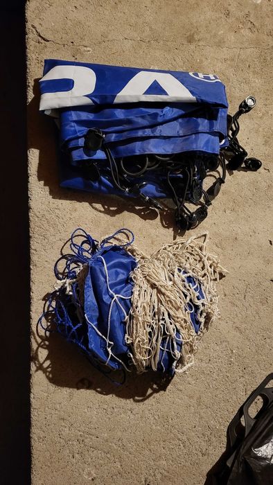 Poartă fotbal metalică Hudora pentru copii, 213 x 152 cm