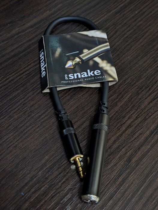 Гитарный адаптер с 6.3мм на 3.5мм Pro Snake (Новый)