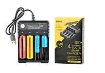 incarcatoare Smart Bmax acumulatori celule 18650 orice litiu cilindric