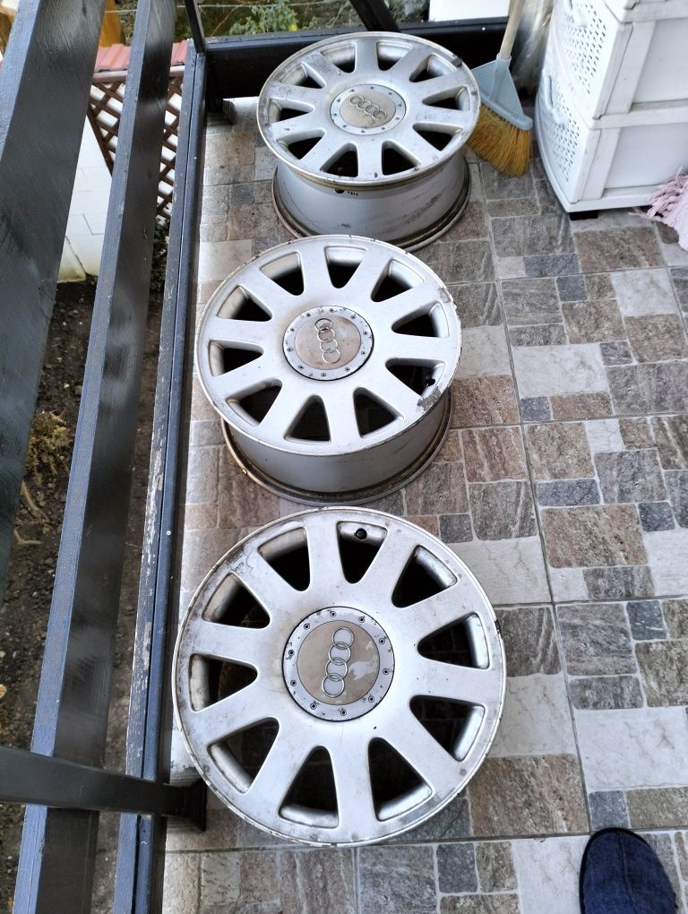 Roti cauciucuri vara jante aliaj R16 5x112 audi vw