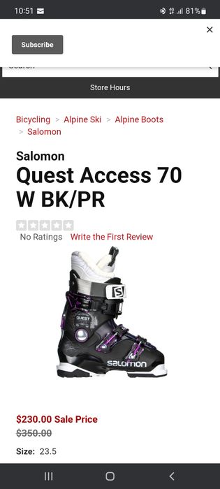 Clăpari dama NOI! măsură 23,5 Solomon Quest Access 70W