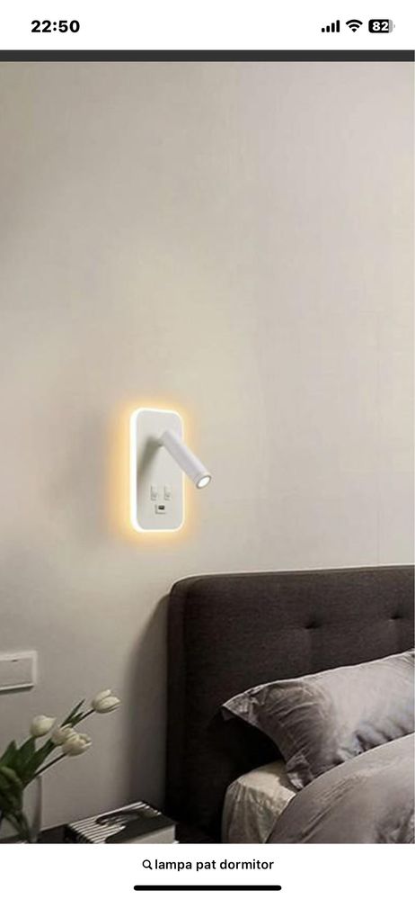 2 bucati lampa  tip led cu intrerupator si USB