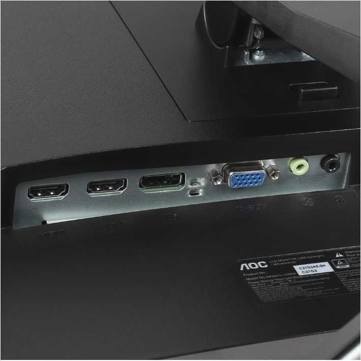 Монитор изогнутый AOC 27" C27G2 165Hz, 1920x1080, D-Sub, HDMI 2, DP