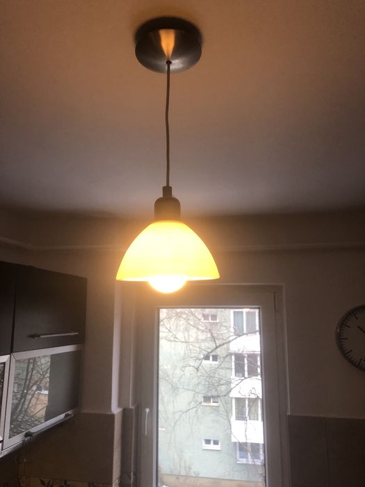 Lustra sticla si inox