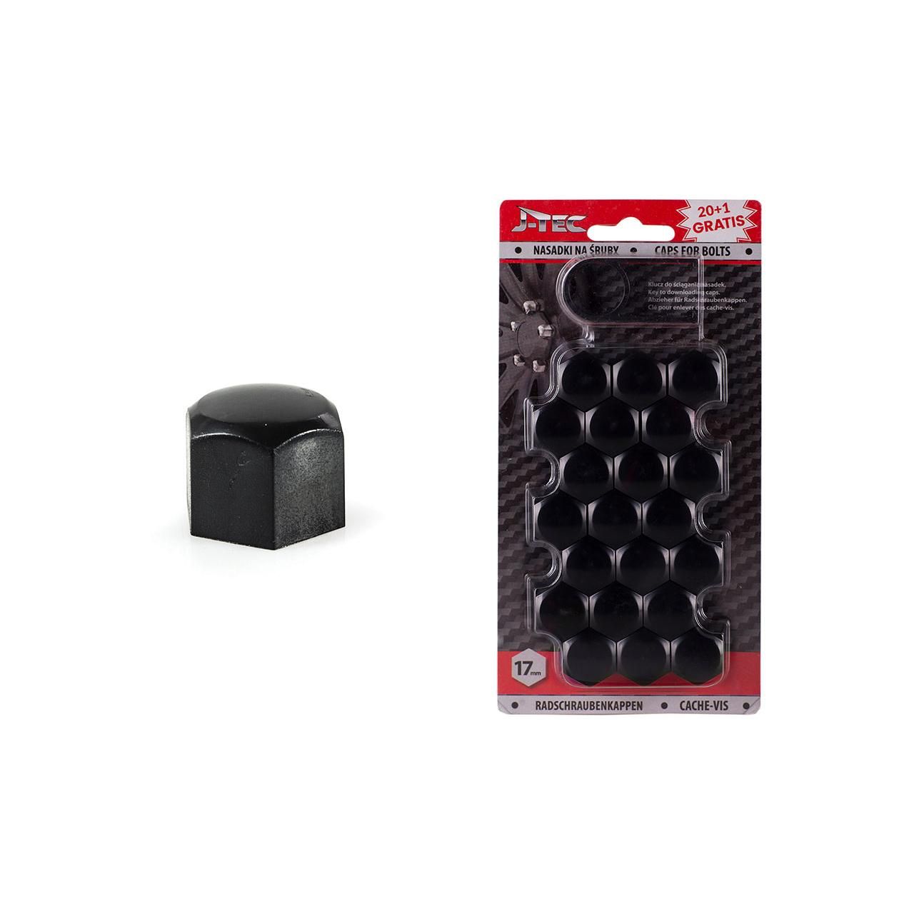 Set capace prezoane 17 mm, culoare Negru