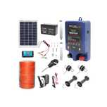 Kit pachet gard electric 3 Joule 12 220V panou solar baterie 7ah 1000m