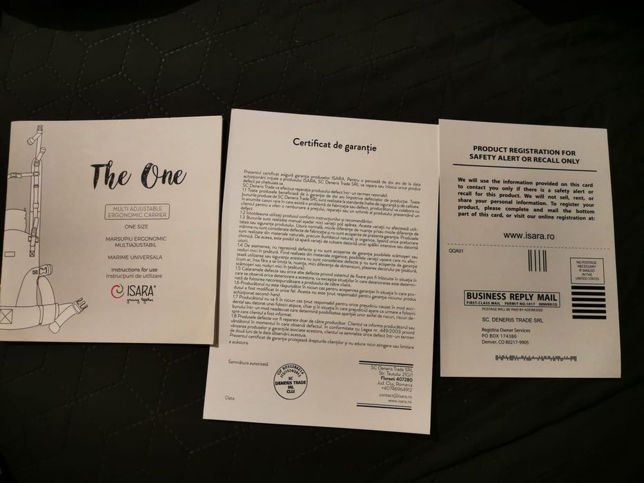 Sistem de purtare ergonomic ISARA, THE ONE