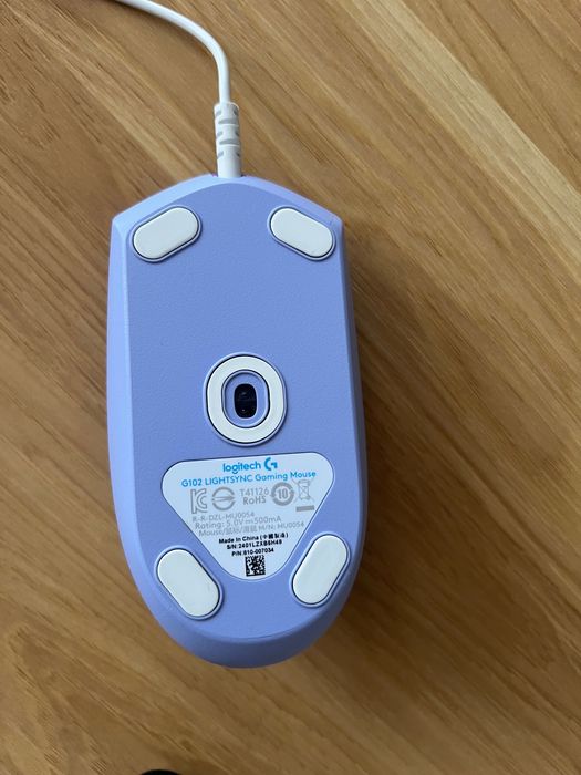 Logitech g102 фиолетового цвета