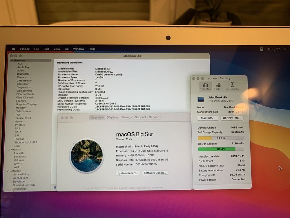 MacBook Air 1466 работещ с кутия