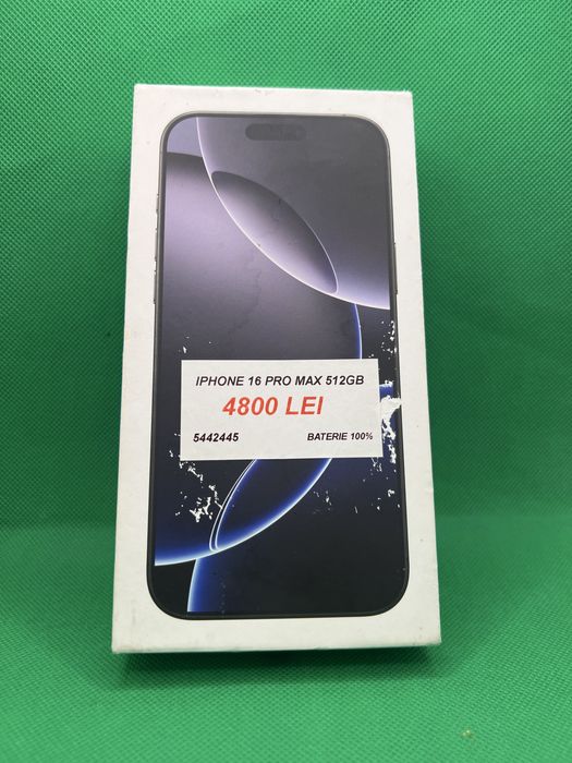 iPhone 16 PRO MAX 512Gb, Amanet Lazar Crangasi, 54424