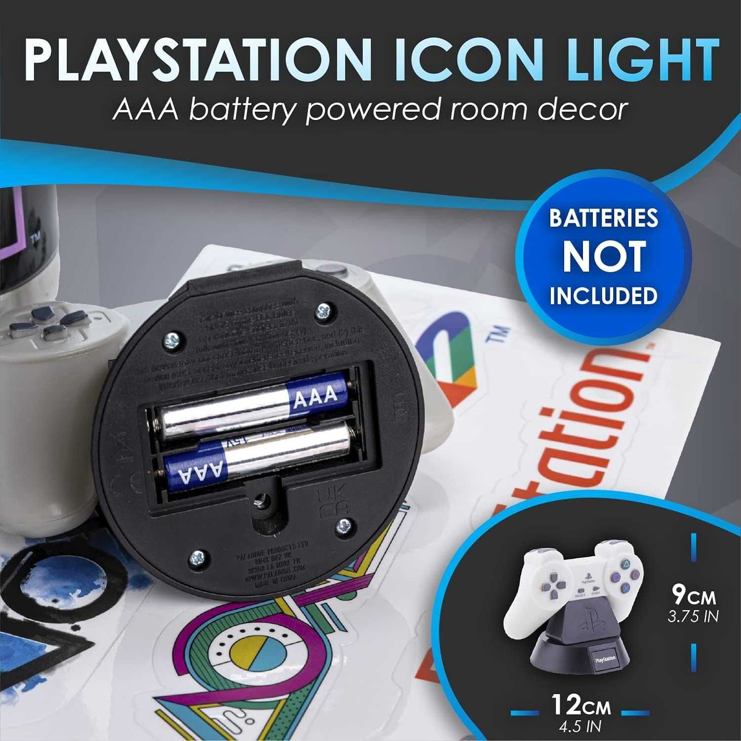 Подаръчен комплект Paladone Часовник Лампа Бутилка Стикери PlayStation