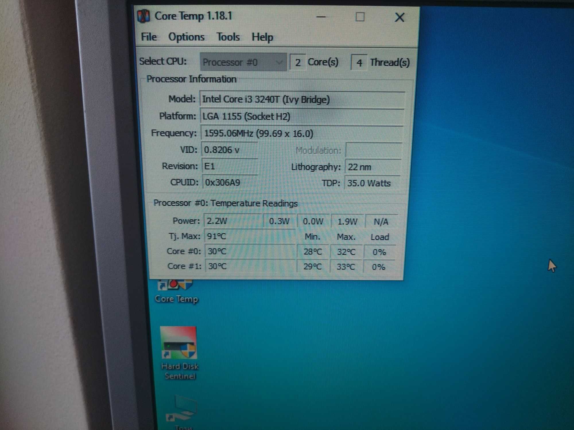 Настолен компютър HP - Intel Core i3/8гб. рам/1Тб. хард/HD Graphics