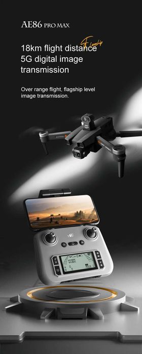 Drona ae86 pro max rc drona whit 3 axis anti shake gimbal 8k hd dual
