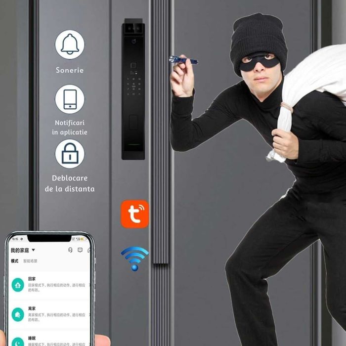 Incuietoare Inteligenta H007, cu Camera, Recunoastere Faciala 3D.