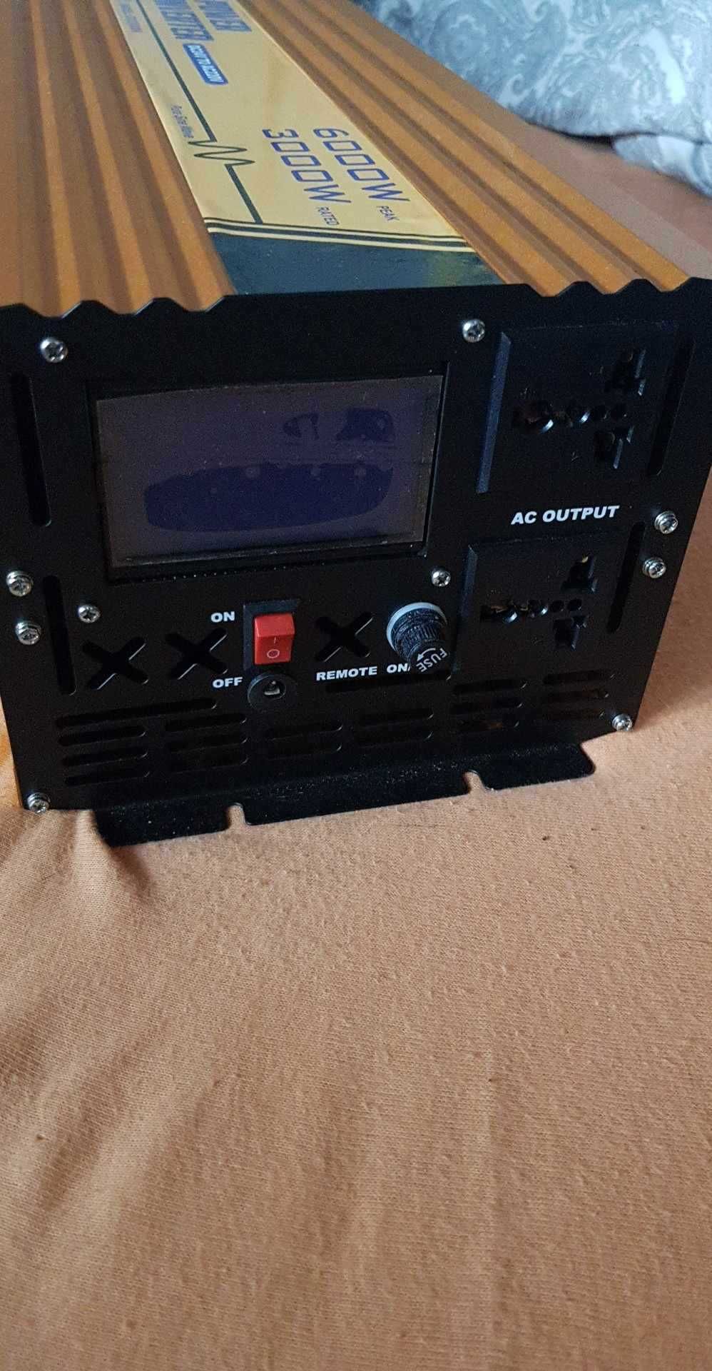 инвертор ECO-WORTHY 6000 W / 3000 W чиста (пълна) синусоида. 24 волта!